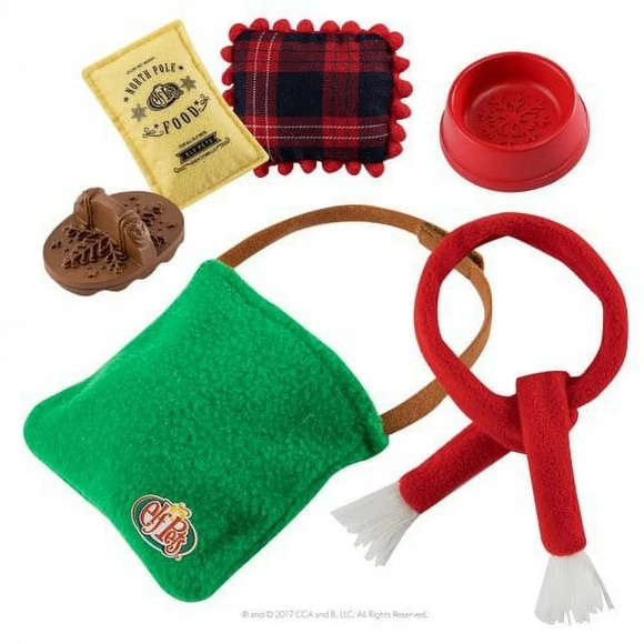 Elf on The Shelf Claus Good Tidings Toy Tote & Scarf plush accessories gift set - Picture 2 of 11